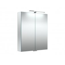 Raguvos baldai vonios spintelė su veidrodžiu ir šviestuvu GRAND 60