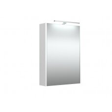 Raguvos baldai vonios spintelė su veidrodžiu ir šviestuvu SCANDIC GARDA 48