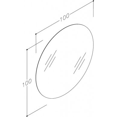 Raguvos baldai veidrodis ECO ROUND 100 2