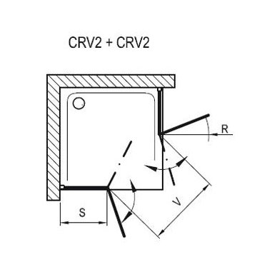 Ravak dušo durys Chrome CRV2 1200 4