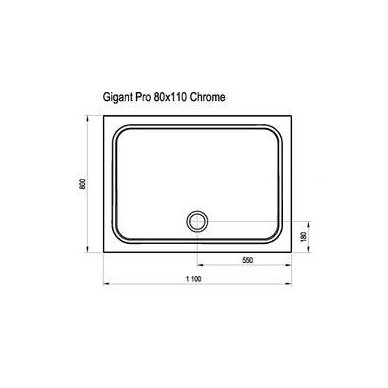 Ravak stačiakampis dušo padėklas Gigant Pro Chrome 1100x800 2