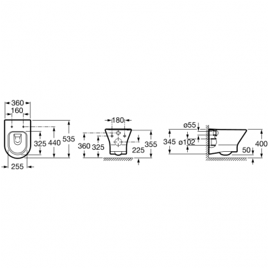 Roca pakabinamas WC Nexo A346640000 2