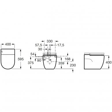 Roca pastatomas WC su dangčiu Meridian In-Tank A893303000 6