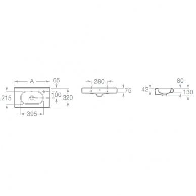 Roca praustuvas Meridian 600x320 A32724T000 2