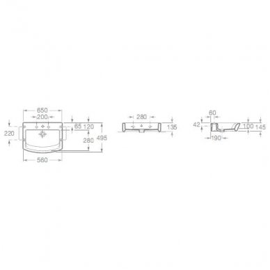 Roca praustuvas Hall 650x495 A327621000 2