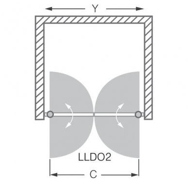 Roth dušo durys LLDO2 700 2