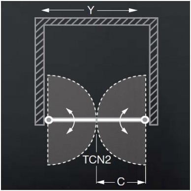 Roth dušo durys TCN2 1000 2