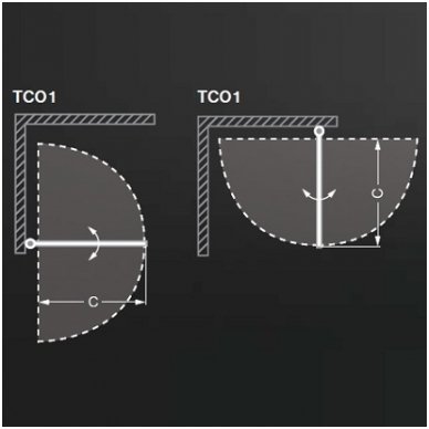 Roth kvadratinė dušo kabina TCO1+TCO1 800x800 4