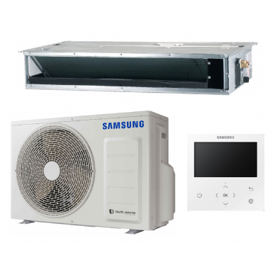 Samsung žemo slėgio šilumos siurblys oro kondicionierius Duct S AC071RNLDKG/EU + AC071RXADKG/EU