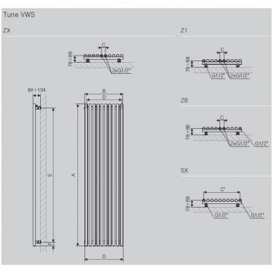 Terma Technologie gyvatukas Tune Vertical 3