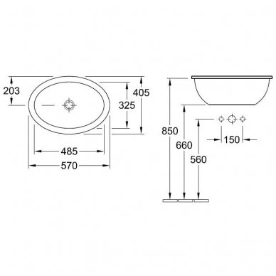 Villeroy&Boch įleidžiamas praustuvas 570x405 Loop&Friends 61552001 2