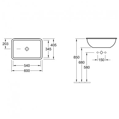 Villeroy&Boch įleidžiamas praustuvas 600x405 Loop&Friends 61450001 2