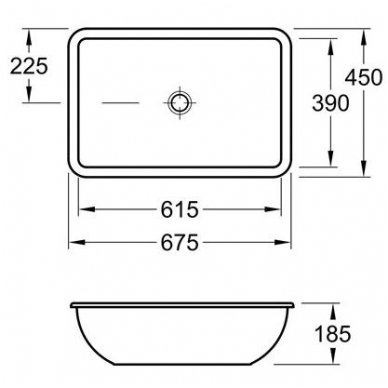 Villeroy&Boch po stalviršiu montuojamas praustuvas 615x390 Loop&Friends 61632001 2