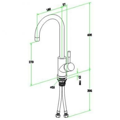 Villeroy&Boch maišytuvas plautuvei Umbrella 9253 3