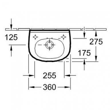 Villeroy&Boch mažas praustuvas 360x275 O.Novo 53603601 2