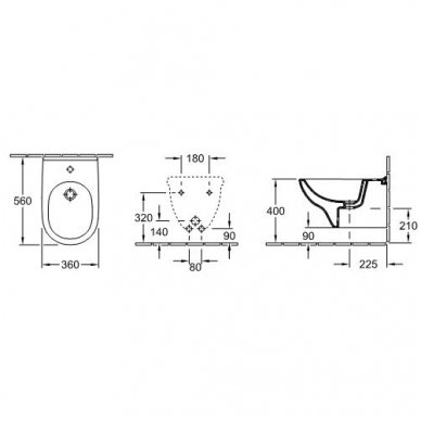 Villeroy&Boch pakabinama bide O.Novo 54600001 2