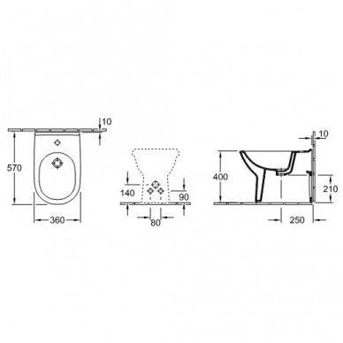 Villeroy&Boch pastatoma bide O.Novo 54610001 2