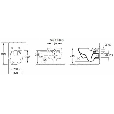 Villeroy&Boch pakabinamas WC su dangčiu Subway 2.0 DirectFlush 5