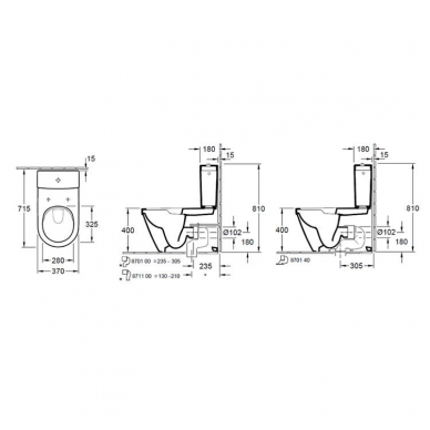 Villeroy&Boch pastatomas WC su dangčiu Architectura DirectFlush 4