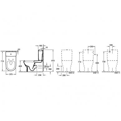 Villeroy&Boch pastatomas WC Architectura 2