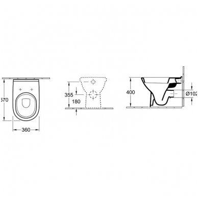 Villeroy&Boch pastatomas WC O.Novo 56571001 2