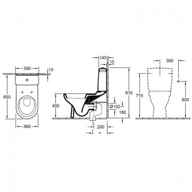 Villeroy&Boch pastatomas WC O.Novo 56581001+57885101 2