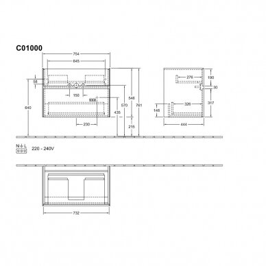 Villeroy&Boch spintelė 800mm Collaro 2