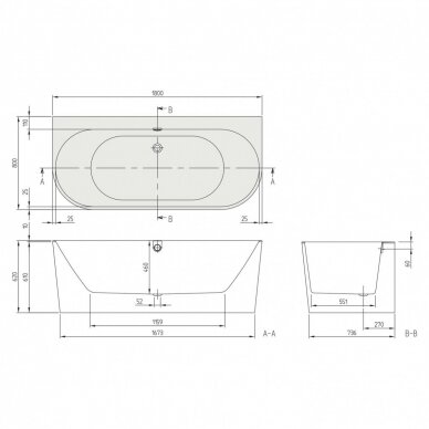 Villeroy&Boch vonia 1800x800 Oberon 2.0 Quaryl 3