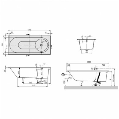 Villeroy&Boch vonia Libra Solo 1700x750 UBQ 170 LIB 2V-01 2