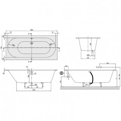 Villeroy&Boch vonia Oberon Solo 1900x900 UBQ 199 OBE 2V-01 2