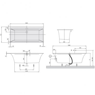 Villeroy&Boch vonia Squaro Edge 12 Duo 1600x750 UBQ 160 SQE 2DV-01 2