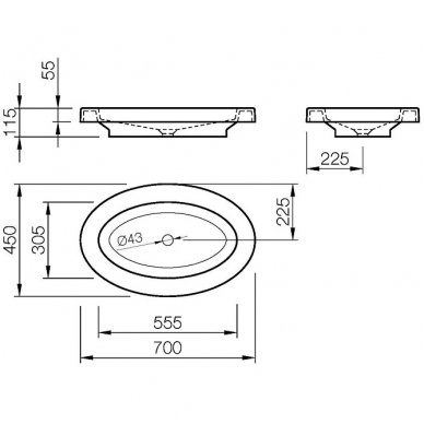 Vispool baldinis praustuvas Oval 5